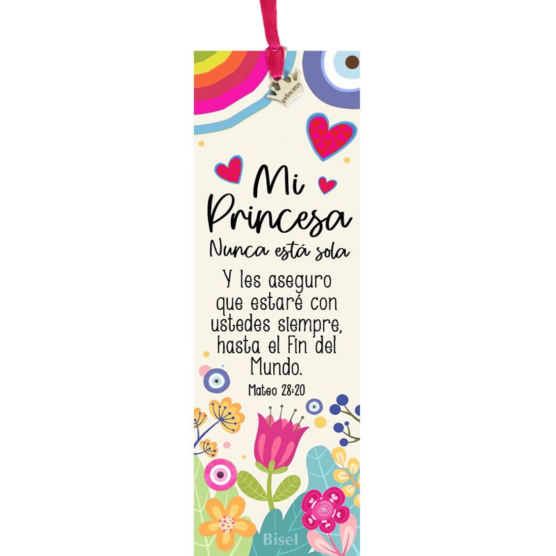 Separador De Libros Con Dije Mateo 28:20 ( Nuevo )