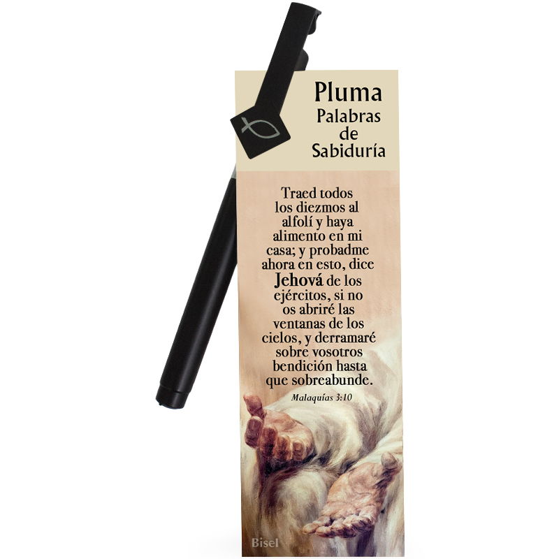 Boligrafo Con Soporte Para Celular, Malaquías 3:10 Incluye (Separador + Boligrafo Con Pergamino)