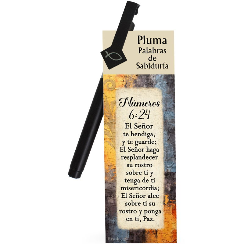 Boligrafo Con Soporte Para Celular, Números 6:24 Incluye (Separador + Boligrafo Con Pergamino)