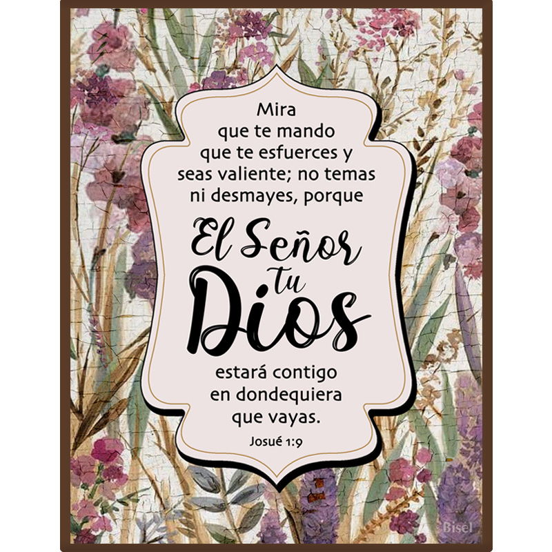 Plaqueta Colección Vintage Josué 1:9