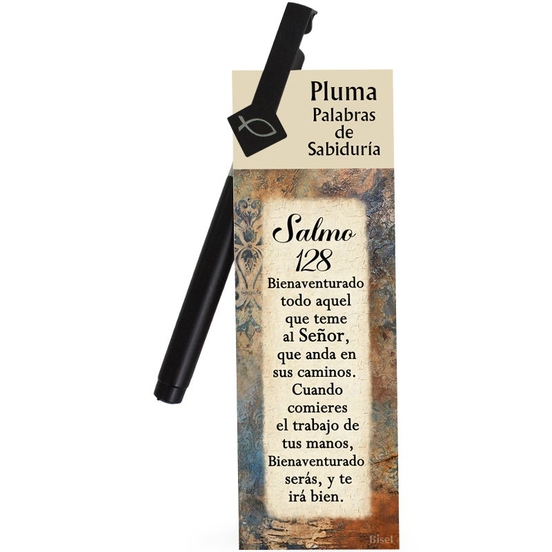 Boligrafo Con Soporte Para Celular, Salmo 128 Incluye (Separador + Boligrafo Con Pergamino)