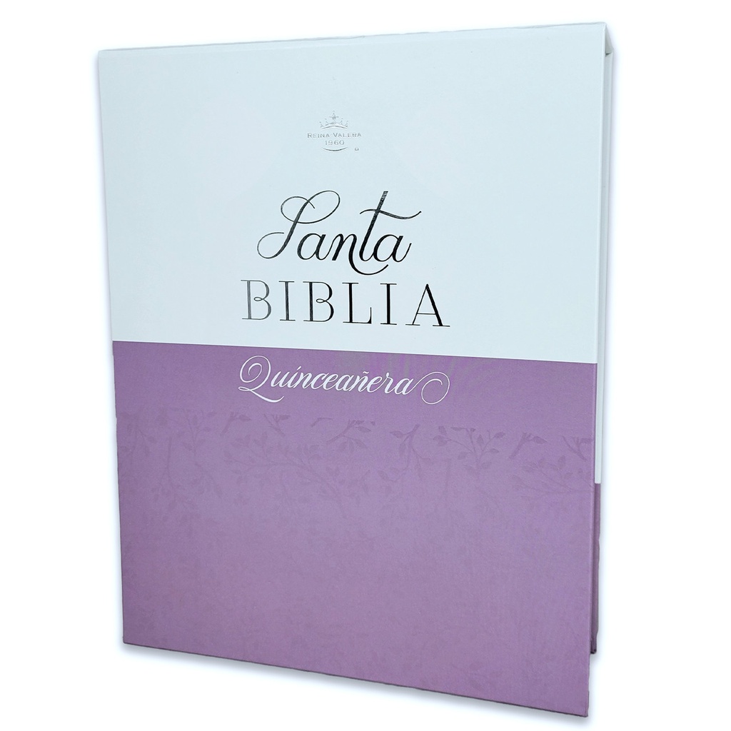 Biblia RVR 1960 Quinceañera Caja De Regalo Imitación Piel Pétalos Con Índice