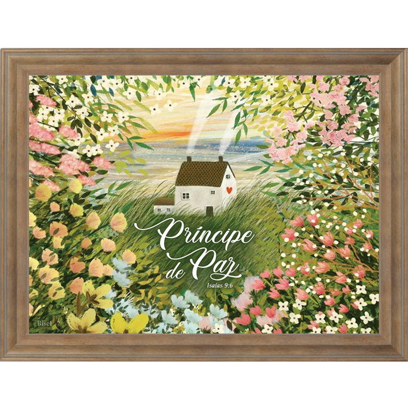 Cuadro Con Marco Crema Isaías 9:6 Príncipe De Paz