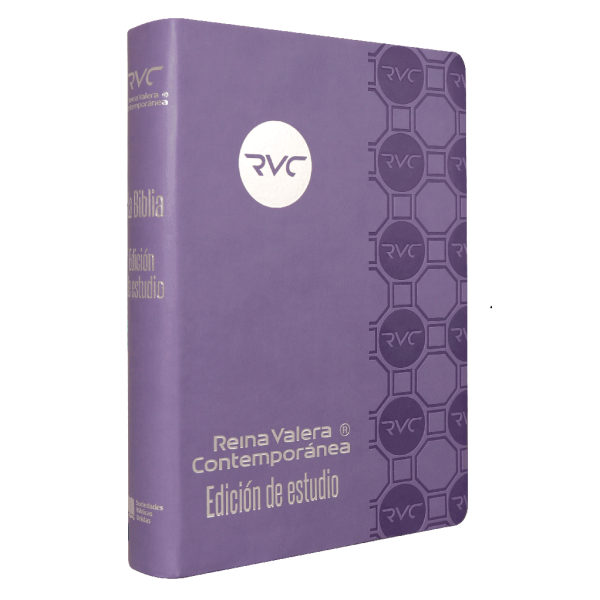 Biblia De Estudio RVC Imitación Piel Color Lila