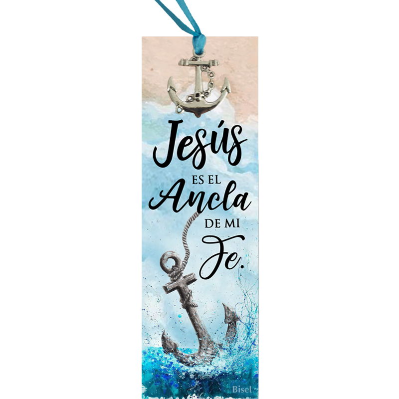Separador Con Dije Texto: Jesús Es El Ancla De Mi Fe