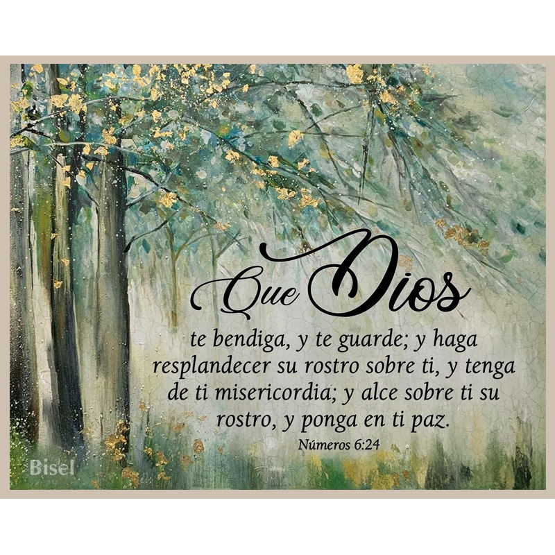 Plaqueta Para Escritorio Números 6:24