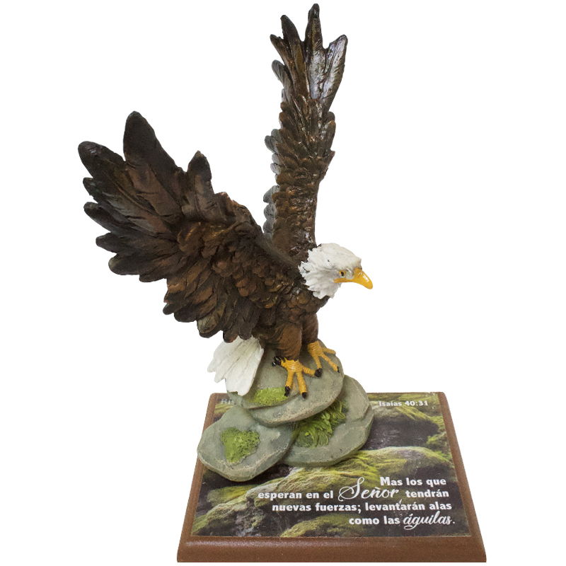 Escultura De Águila En Peña Texto: Isaías 40:31
