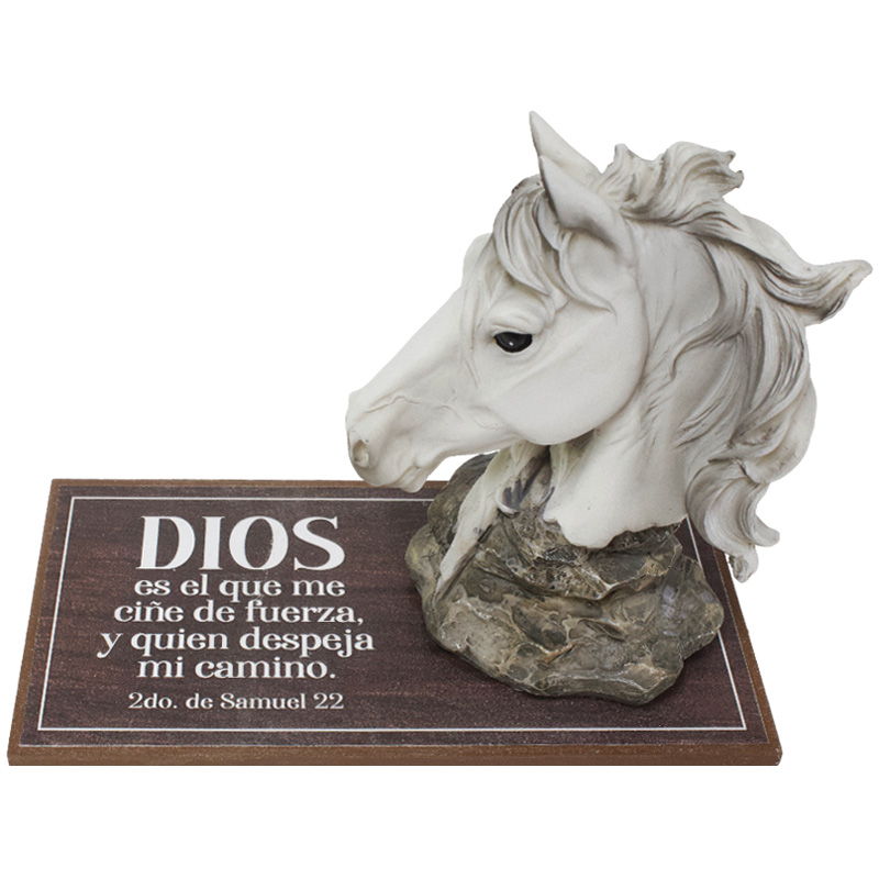 Escultura De Caballo Texto: 2do. de Samuel 22