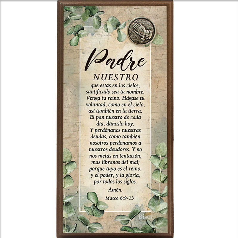 Plaqueta Para Escritorio Mateo 6:9-13 Padre Nuestro