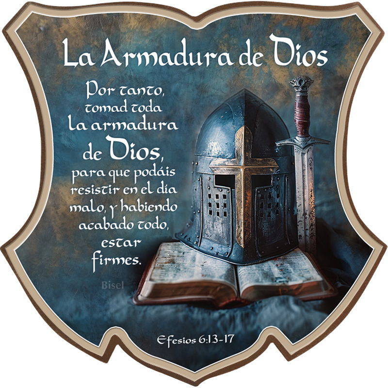 Plaqueta Colgante Texto: Efesios 6:13-17 La Armadura De Dios