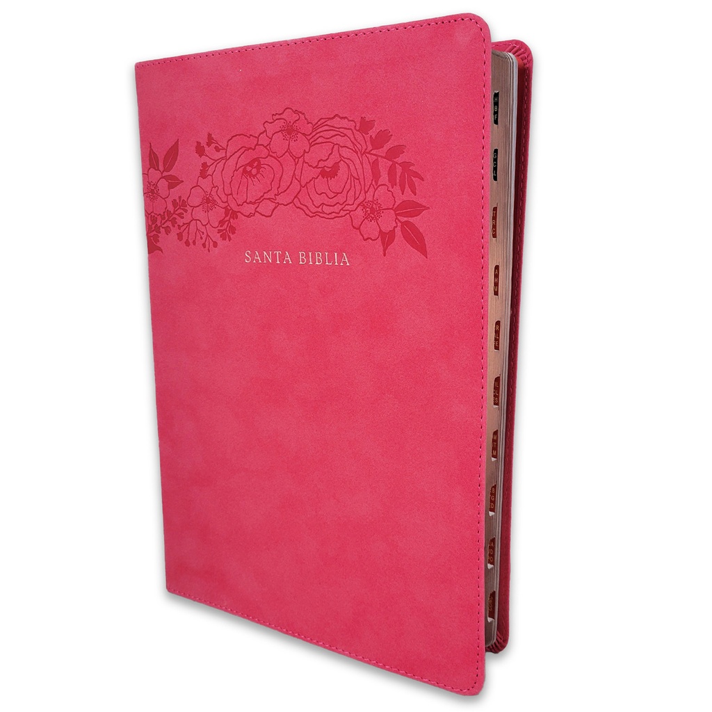 Biblia RVR 1960 Letra Supergigante Imitación Piel Con Indice Rosado