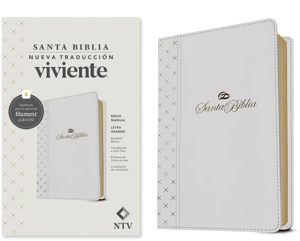 Biblia Manual NTV Letra Grande Con Filament Color Blanco