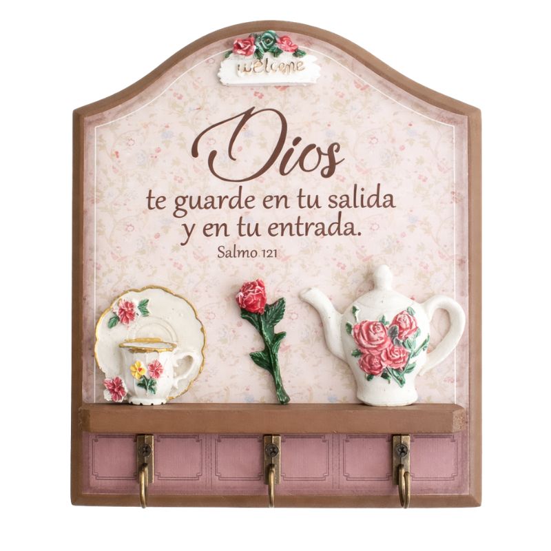 Porta Llaves De Madera Salmo 121