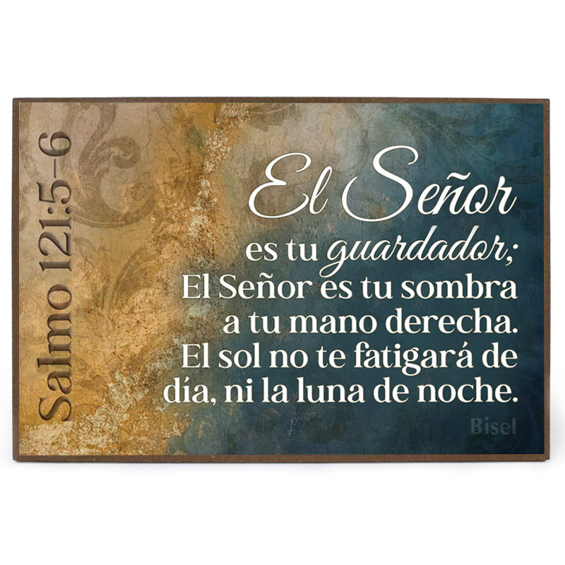 Plaqueta Para Escritorio Texto: Salmo 121-5-6