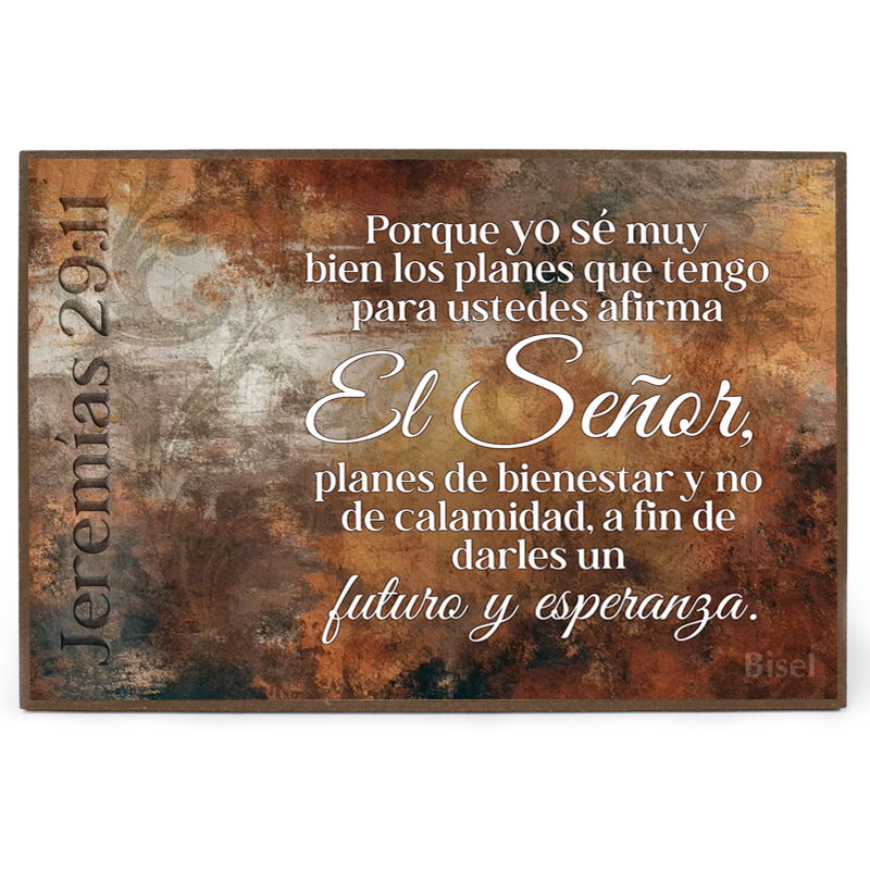 Plaqueta Para Escritorio Texto: Jeremías 29:11