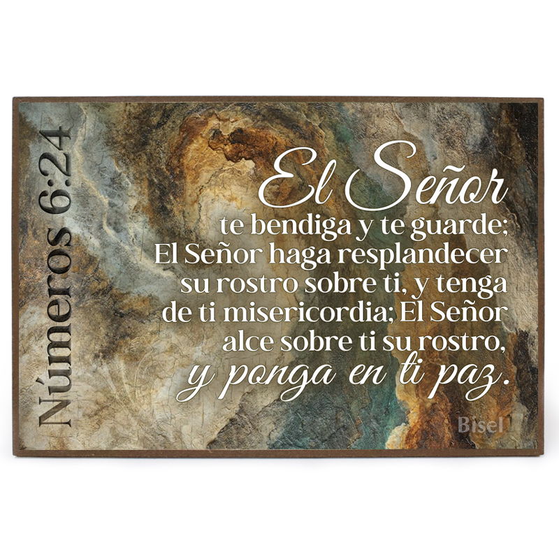 Plaqueta Para Escritorio Texto: Números 6:24
