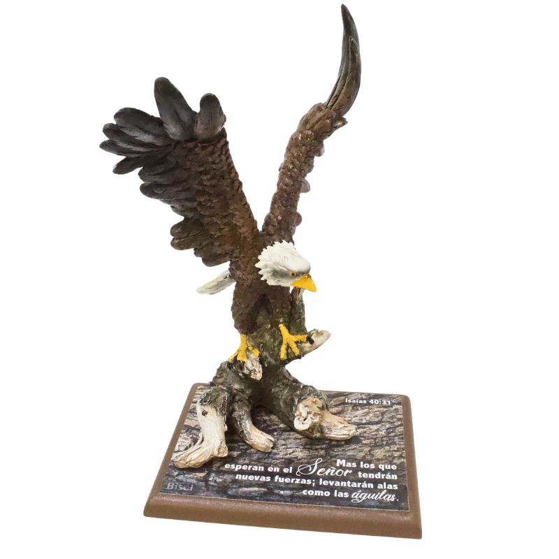 Escultura De Águila En Rama Texto: Isaías 40:31