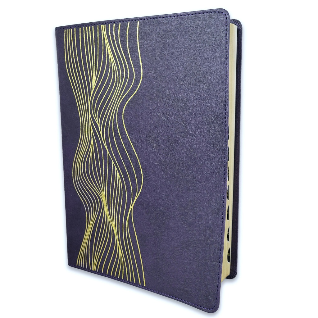 Biblia De Estudio Del Diario Vivir Letra Grande RV1960 Imitacion Piel Morado Con Índice