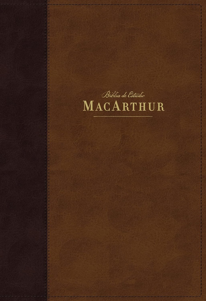 Nbla Biblia De Estudio Macarthur, Leathersoft, Café, Interior A Dos Colores, Con Índice