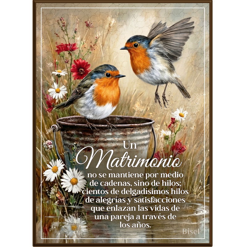 Plaqueta Para Escritorio Texto: Un Matrimonio