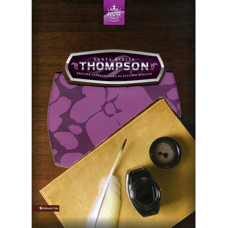 Biblia RVR 60 Estudio Thomson De Mujer Piel Morada
