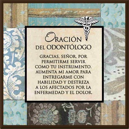 [DECOR-1062A] Plaqueta, Oracion Del Odontologo