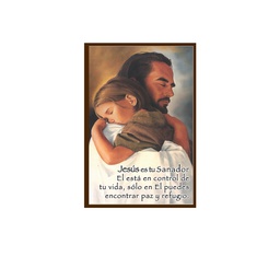 [DECOR-1147A] Plaqueta  De Escritorio, Texto Jesús Es Tu Sanador