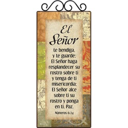 [DECOR-1102C] Plaqueta Con Forja Texto Números 6:24