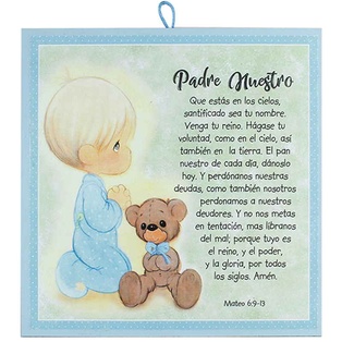 Plaqueta Preciosos Momentos Niño, Padre Nuestro Mateo 6:9-13