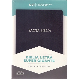 Biblia NVI Letra Super Gigante  Piel Fabricada Color Negro