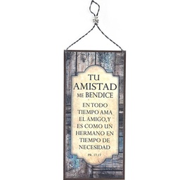 [DECOR-1126A] Plaqueta Color: Café Texto: Proverbios 17:17