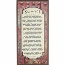[DECOR-1011C] Plaqueta Salmo 91 Color Café
