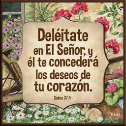 [DECOR-1175B] Plaqueta Para Escritorio Texto: Salmo 37:4