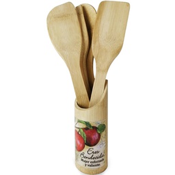 [WOOD-BS069C ] Set de Paletas, Texto: Eres Bendecida, Mujer Esforzada Y Valiente