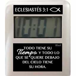 [ACMA-1322A] Reloj Digital Para Escritorio Texto: Eclesiastes 3:1 