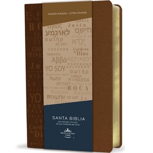 Biblia RVR 1960 De Color Canela Los  Nombres De Jesús