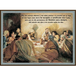 [DECOR-1067] Plaqueta Plaqueta Para Escritorio Santa Cena 2 Crónicas 7: 15-16