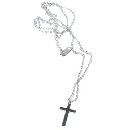 [CONDIGO-1003] Cadena De Color Plata Diseño De Cruz Para Dama
