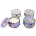 [AROMA-BS22001A] Set De 4 Velas Diseño De Flores