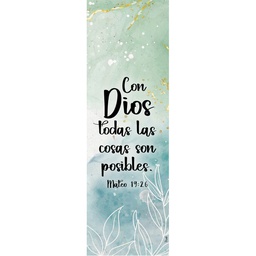 [SEP-089] Separador Con Dije   Texto: Mateo 19:26