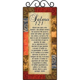 [DECOR-1101BF1] Plaqueta Con Forja Texto: Salmo 121