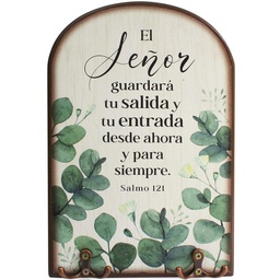 [DECOR-1036I] Plaqueta Colgante Media Luna Diseño Eucalipto