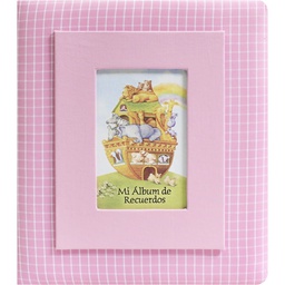 [PION5-1030] Álbum Para Niña Color: Rosado Diseño: Cuadros Grandes Con Líneas Delgadas Con Marco Rosado Liso
