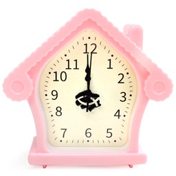 [Watch-BS23070D] Reloj De Casita Color: Rosado  Texto: Señor Mi Tiempo Está En Tus Manos Bendícelo.