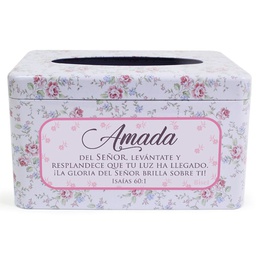[MET-BS23034G] Cajita De Kleenex + Kleenex Adicional, Isaías 60:1 Amada Del Señor.