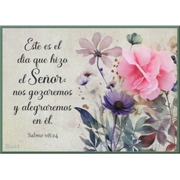 [DECOR-1178E] Plaqueta Para Escritorio, Salmo 118:24