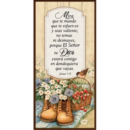 [DECOR-1243] Plaqueta  Texto: Josué 1:9 Mira Que Te Mando.