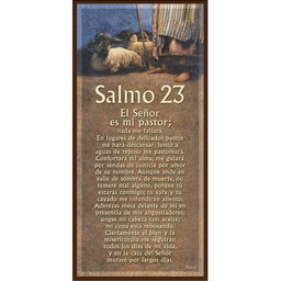 [DECOR-1243D] Plaqueta Texto: Salmo 23 El Señor Es Mi Pastor. Sandalias.