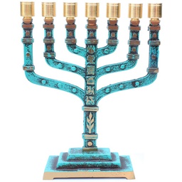 [LAMA-1007] Menorá Grande Color Turquesa