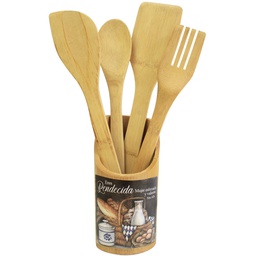 [WOOD-BS069K] Set De Paletas Diseño: Pan Con Leche  Texto: Eres Bendecida Mujer Esforzada Y Valiente. Nm. 6.24